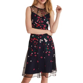 Sloane Mesh Ditsy Floral Dress