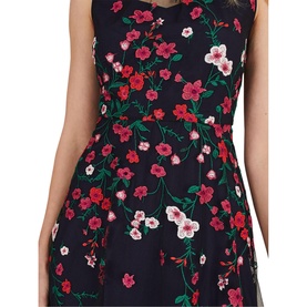 Sloane Mesh Ditsy Floral Dress