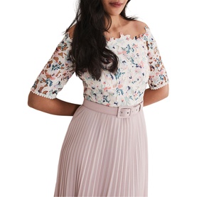 Petite Franky Lace Bardot Dress
