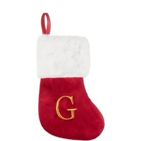 Letter G Hanging Stocking Tree Decoration