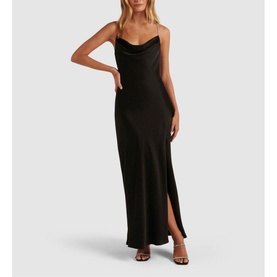 Hannah Diamante Strap Satin Dress