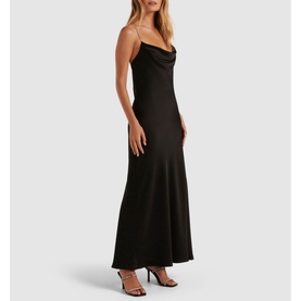 Hannah Diamante Strap Satin Dress
