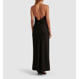 Hannah Diamante Strap Satin Dress