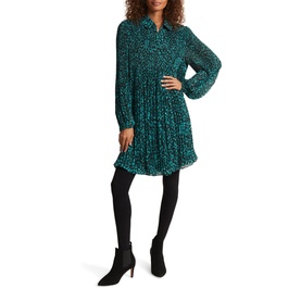 Ella Printed Pleated Mini Dress