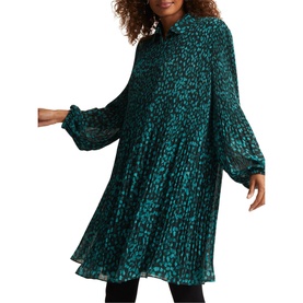 Ella Printed Pleated Mini Dress