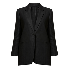 Cassie Black Linen Blazer