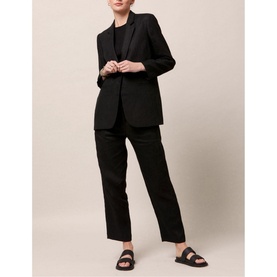 Cassie Black Linen Blazer