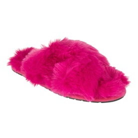 Fluffy Cross-Strap Slider Slippers