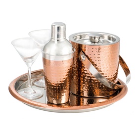 Ice Bucket Hammered Copper