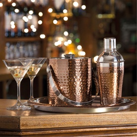 Ice Bucket Hammered Copper