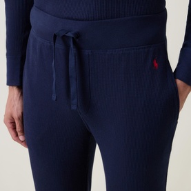 Elasticated Drawstring Waffle Sweatpants