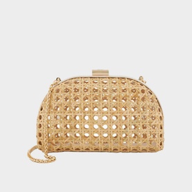 Elated Small Rattan Clutch Bag