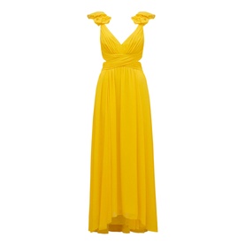 Selena Ruffle Shoulder Maxi Dress