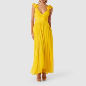 Selena Ruffle Shoulder Maxi Dress