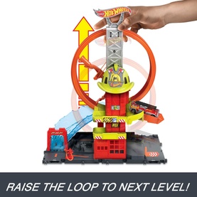 Hot Wheels City Super Loop Fire Station Playset