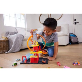 Hot Wheels City Super Loop Fire Station Playset