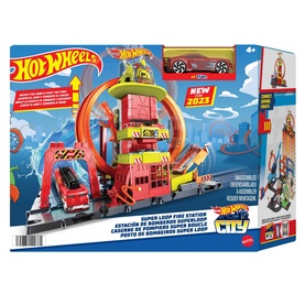 Hot Wheels City Super Loop Fire Station Playset