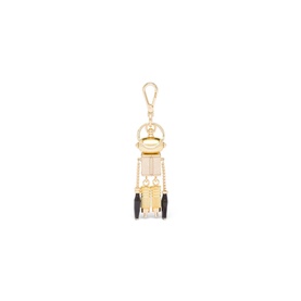 Saffiano Leather Robot Keychain