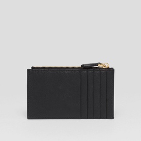 Saffiano Leather Zip Card Holder