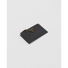 Saffiano Leather Zip Card Holder
