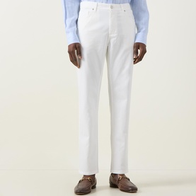 Gabardine Five-Pocket Jeans