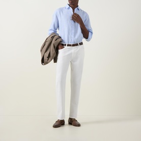 Gabardine Five-Pocket Jeans