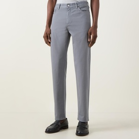 Gabardine Five-Pocket Jeans