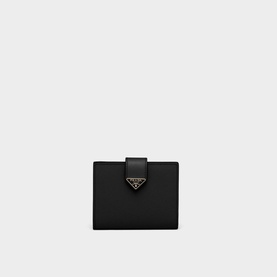 Small Saffiano and Leather Wallet