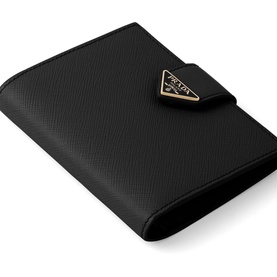 Small Saffiano and Leather Wallet