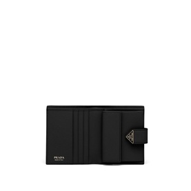 Small Saffiano and Leather Wallet