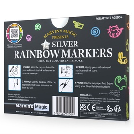 12-Pack Silver Rainbow Markers