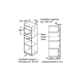 Built-in microwave oven