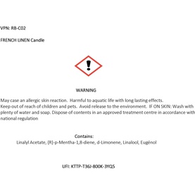 French Linen Water Luxury Candle & Lid