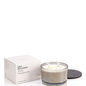 White Pomegranate Luxury 3 Wick Candle & Lid