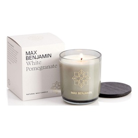 White Pomegranate Luxury Candle & Lid