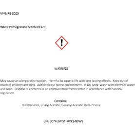 White Pomegranete Scented Card