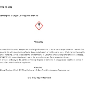 Lemongrass And Ginger Scented Card