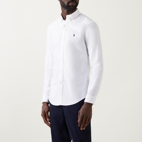 Logo Slim Fit Garment-Dyed Shirt