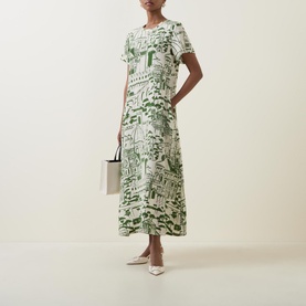 Aral Map Silk Dress