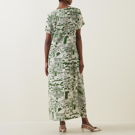 Aral Map Silk Dress