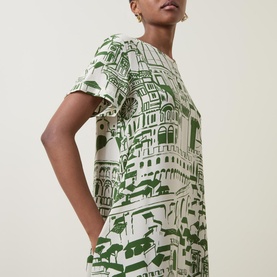 Aral Map Silk Dress