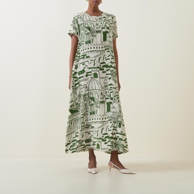 Aral Map Silk Dress