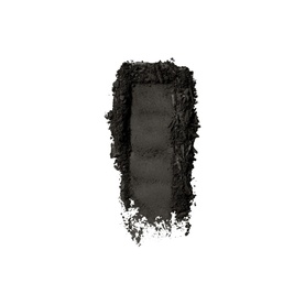 Benefit Goof Proof Brow Powder pressed powder pan in deep charcoal black shade, shown as swatch with matte finish