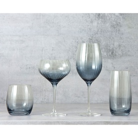 Four Piece Wine Glass Set Blue
