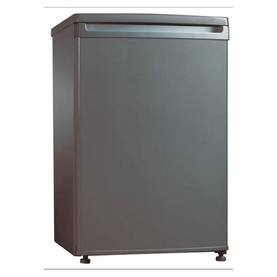 Powerpoint Tall Fridge in silver stainless steel finish, freestanding upright design with single door and adjustable feet