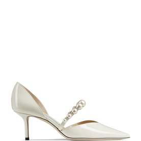Aurelie 65 Pearl-Embellished Patent Leather Pumps