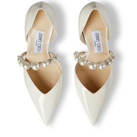 Aurelie 85 Pearl-Embellished Patent Leather Pumps
