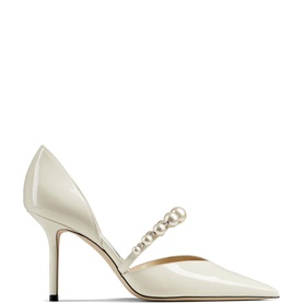 Aurelie 85 Pearl-Embellished Patent Leather Pumps