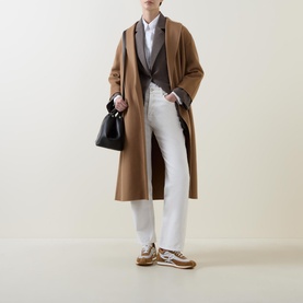 Esturia Wrap-Style Wool Coat