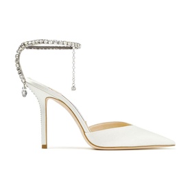 Saeda 100 Crystal-Embellished Satin Pumps
